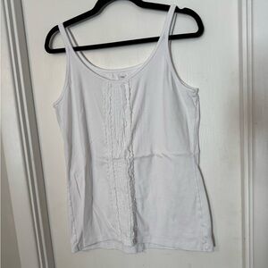 GAP White Camisole with Lace Detail size XL
